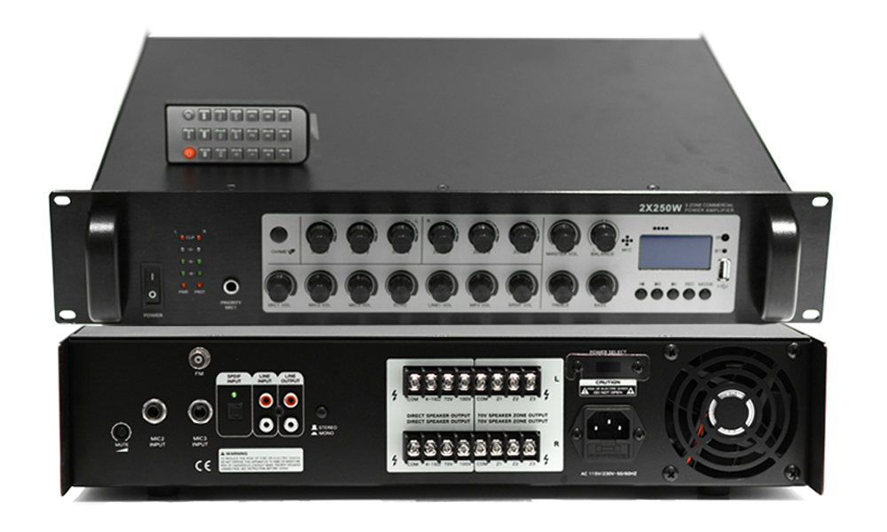 100V PA Mixer Amplifier
